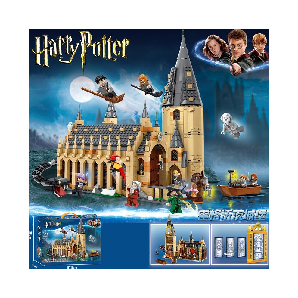 (Hogwarts Castle) Harry Building Potter Blocks Assembling Educational Toy Model Belfry Castle