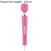 (Pink EU) Magic Wand Vibrator Massager Electric For Women Adult Sex Toy Silicone Material