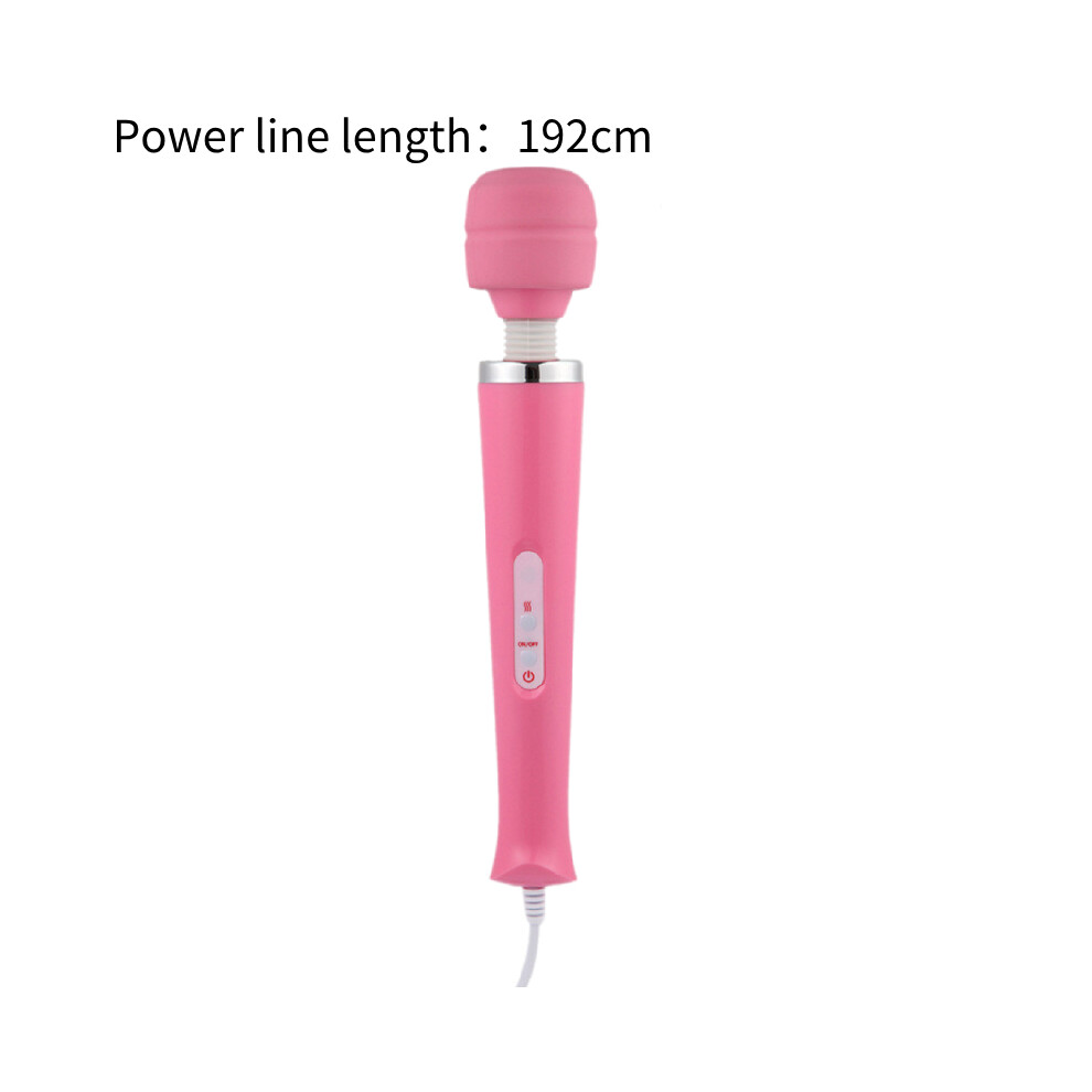 (Pink EU) Magic Wand Vibrator Massager Electric For Women Adult Sex Toy Silicone Material