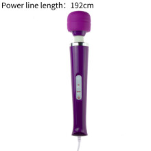 (Purple UK) Magic Wand Vibrator Massager Electric For Women Adult Sex Toy Silicone Material