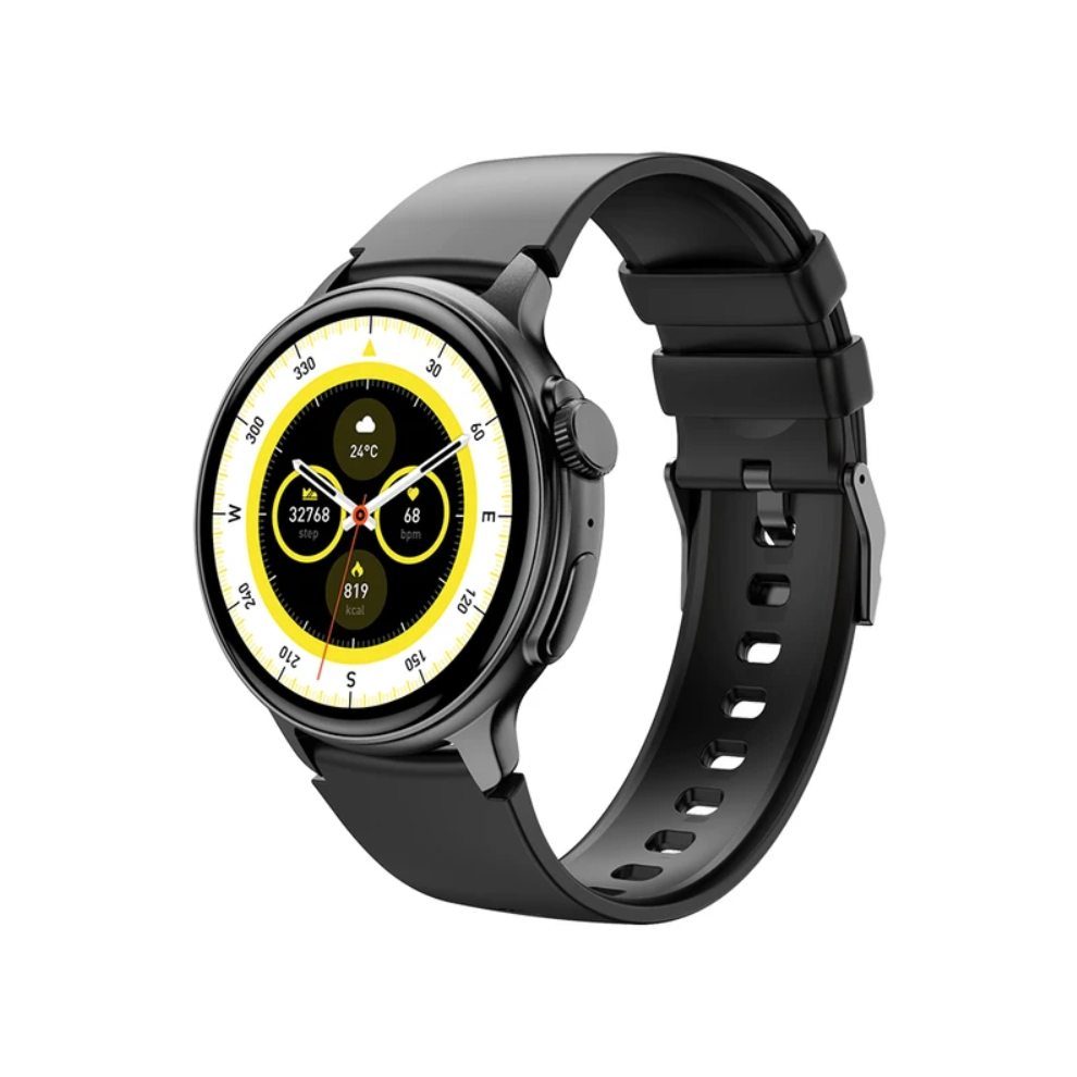 Chronus Smart Watch, Amoled Bluetooth Calls Custom Dials Fitness Tracker Health Monitoring(Black) Black 6976919863637