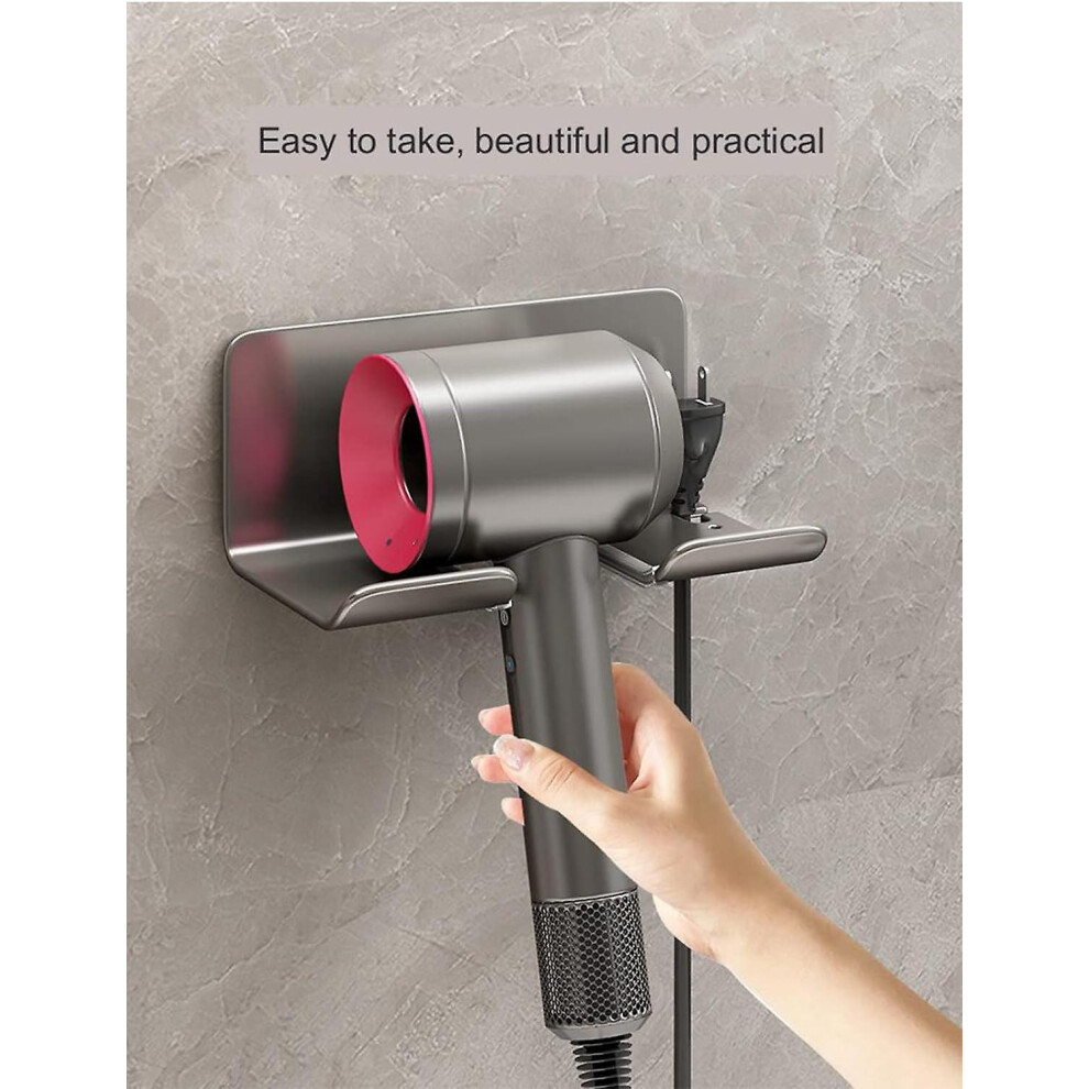 Hair Dryer Holder, Wall-mounted Hair Dryer Holder, Hair Dryer Holder, Hair Dryer Holder Without Drilling, Hair Dryer And Straightener Holder, Suitable