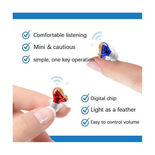 Hearing Aids Small Inner Ear Invisible Hearing Aid Adjustable Wireless Mini Right Ear  Sound Amplif