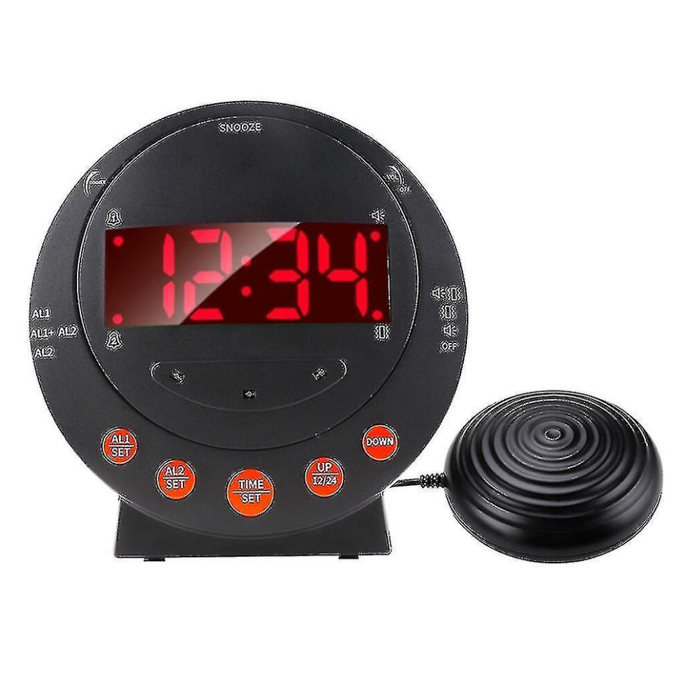 Heavy Sleepers Alarm Clock - Extra Loud Vibrating Alarm Clock With Bed Shaker For Bedroom