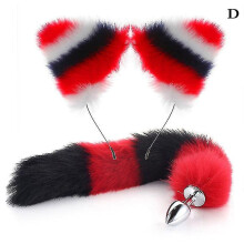 (d) Sexy Foxmetal Butt Plug Tail With Hairpin Kit Tail For Couple Cosplay Foxtail Al Plug For Couple Sexgames
