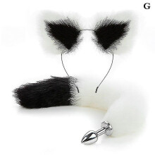 (g) Sexy Foxmetal Butt Plug Tail With Hairpin Kit Tail For Couple Cosplay Foxtail Al Plug For Couple Sexgames