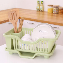 (Green) Kitchen Dish Rack Over Sink Dish Drainer With Drainboard Gift For Friends Family Members