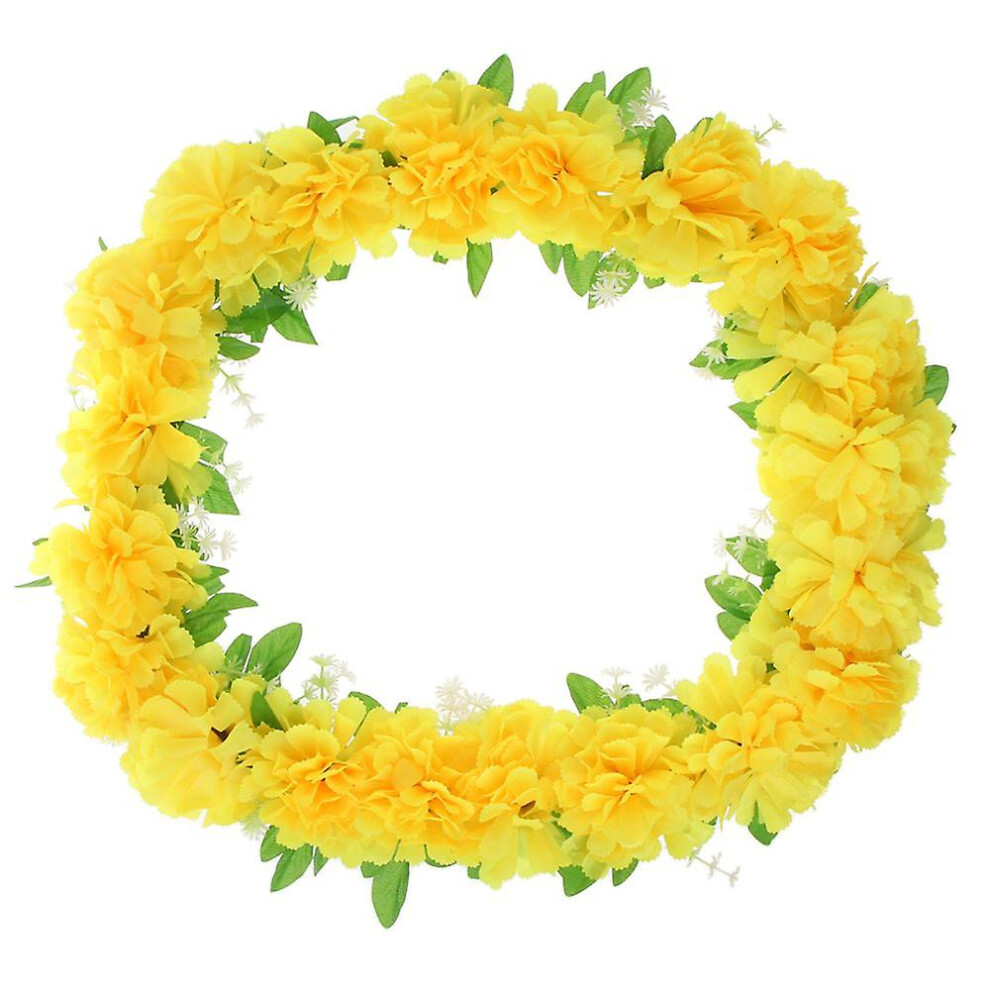 Large Silk Flower Chrysanthemum Memorial Flower Wreath Grave Yellow Flower