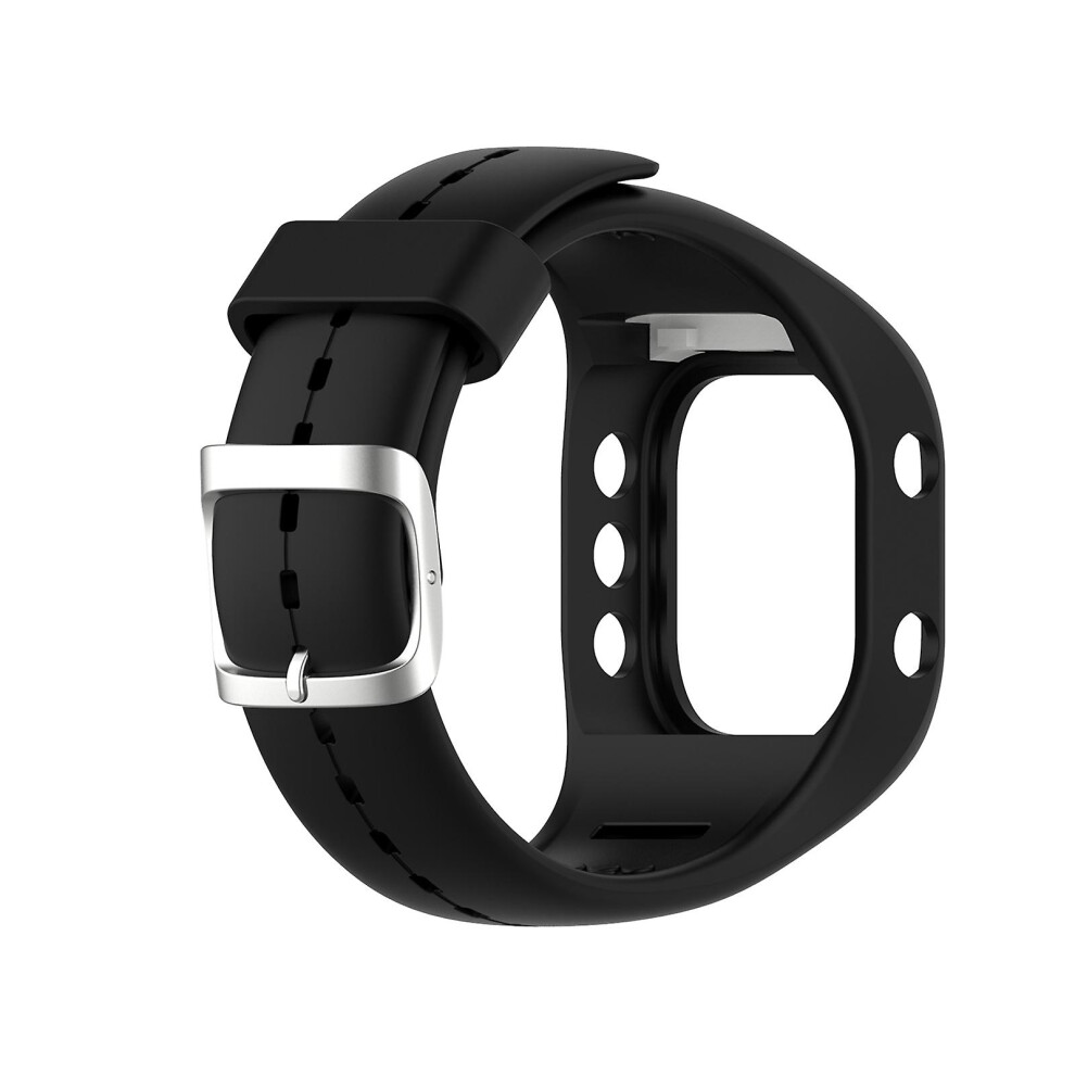 (Black) Fiauli Watchband Replacement Comfortable Silicone Adjustable Smart Watch Band Strap For Polar A300 Black 3010291010456