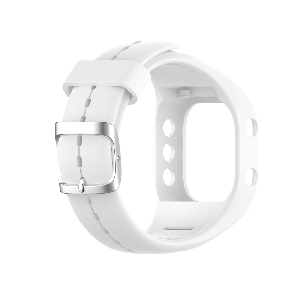 (White) Fiauli Watchband Replacement Comfortable Silicone Adjustable Smart Watch Band Strap For Polar A300 White 3010291010463