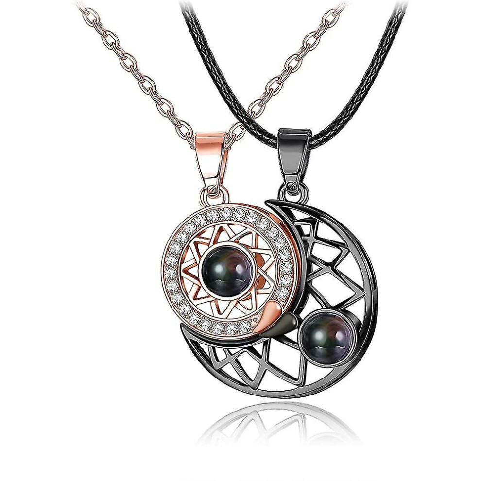 Matching Necklace For Couples Or Best Friends Magnetic Sun