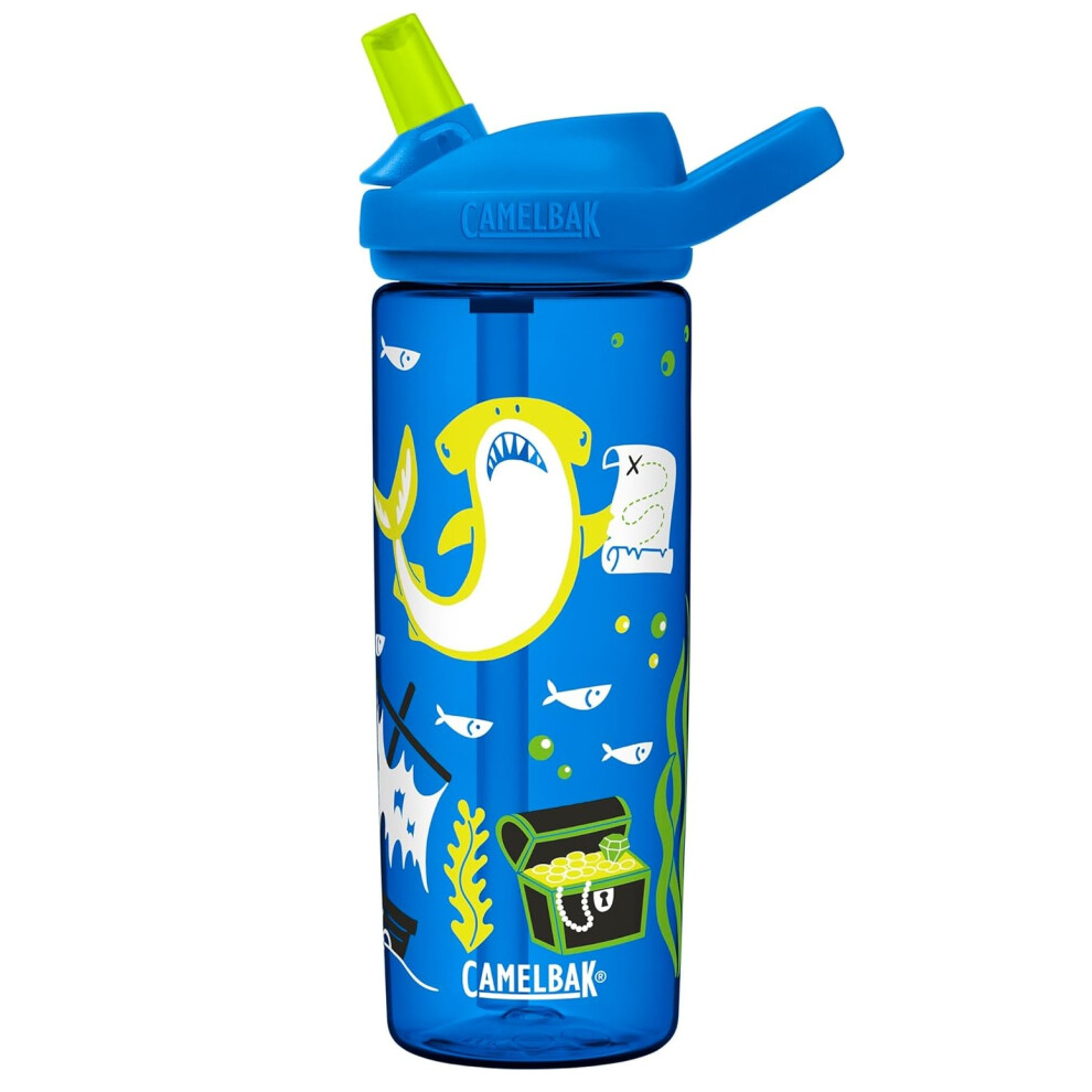 (treasure hunt sharks) Camelbak Eddy+ Kids 20oz water bottle 600ml spill proof flip top flask