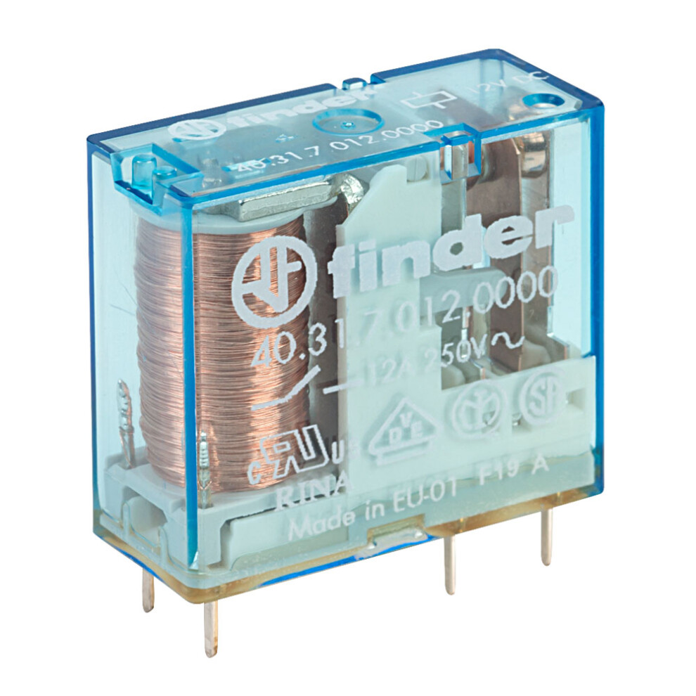 Finder 40.31.7.012.0000 12V Relay (Miniature) Spdt 10A Dc 8012823238845