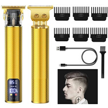 Men's Professional Contours Hair Trimmer Beard Trimmer with 3 Motor Levels Beard and Hair Trimmer Test Winner LED R Blades Long Hair Trimmer USB