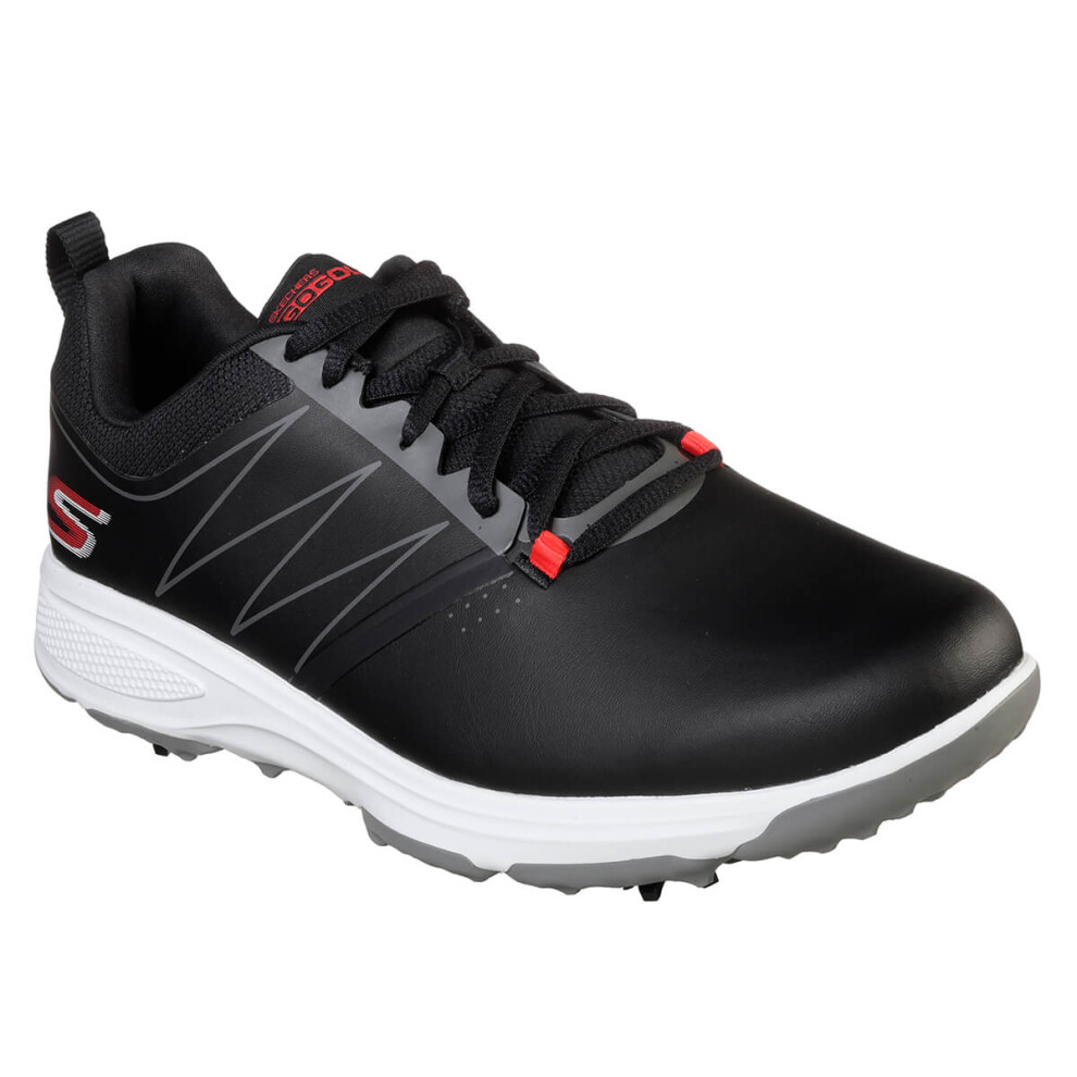 (UK 8.5, Black/Red) Skechers Mens 2021 Torque Ultra Lightweight Waterproof Golf Shoes