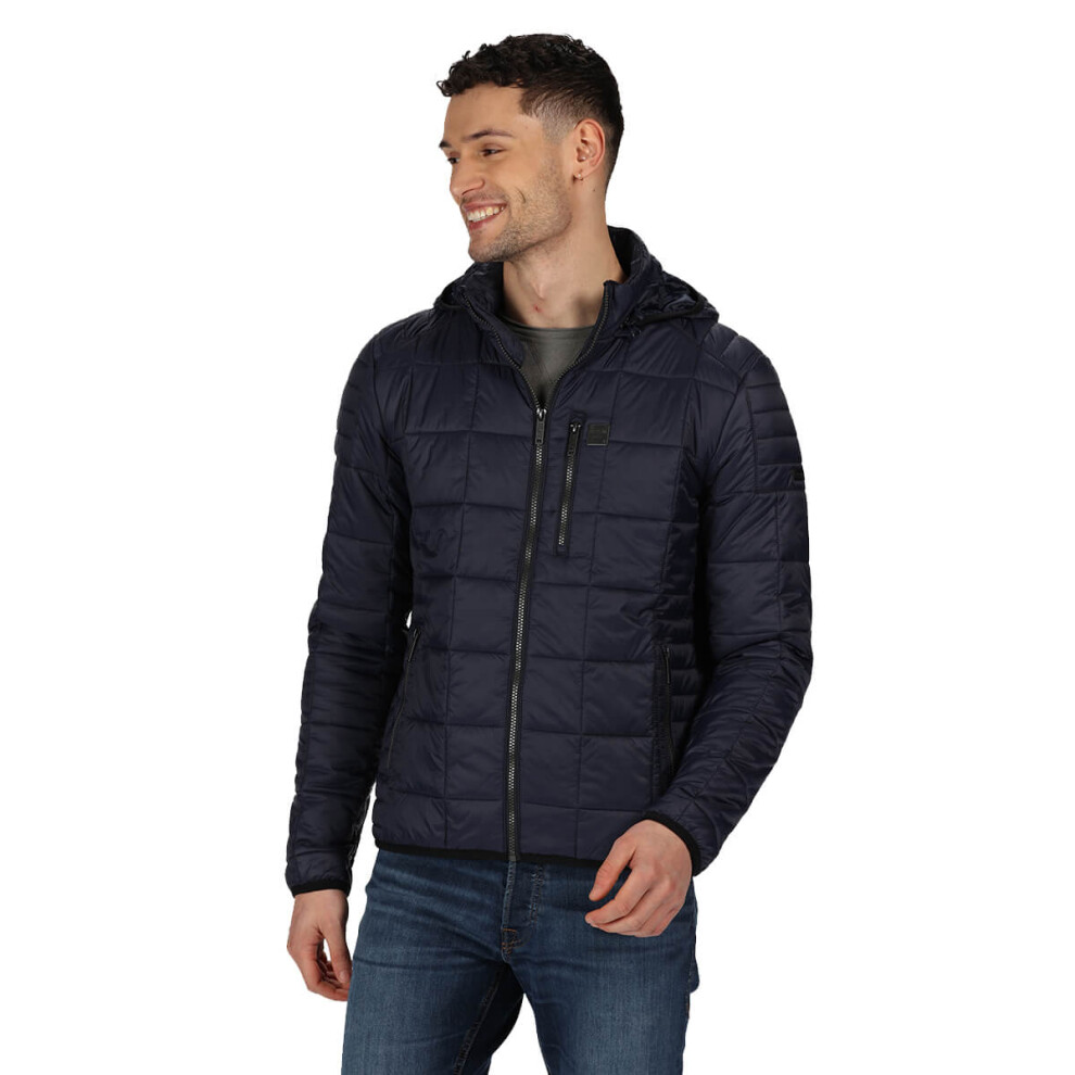 (S, Navy) Regatta Mens Danar Water Repellent Warmloft Hooded Jacket