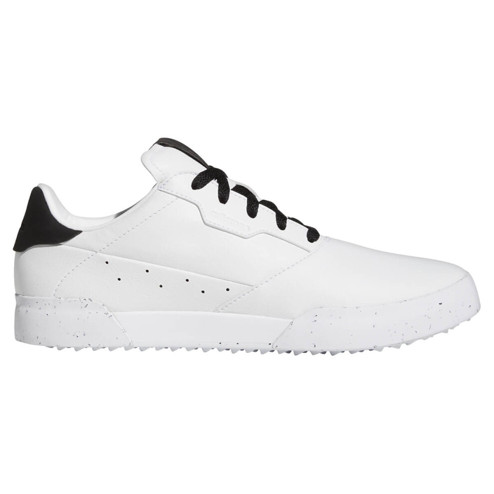 (UK 8, White/CoreBlck/White) adidas Golf Mens 2022 Adicross Retro Spikeless Waterproof Leather Golf Shoes