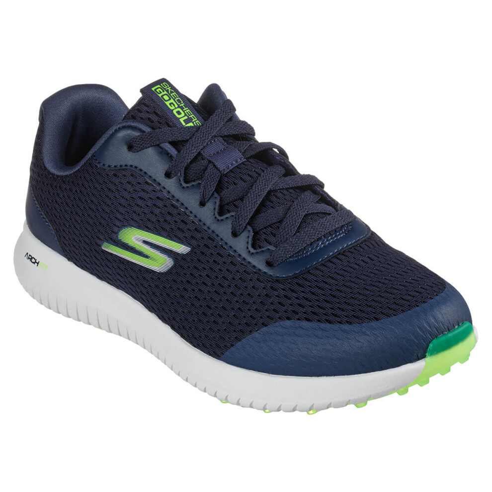 (UK 8, Navy/Lime) Skechers Mens 2022 Go Golf Max Fairway 3 Lightweight Spikeless Golf Shoes