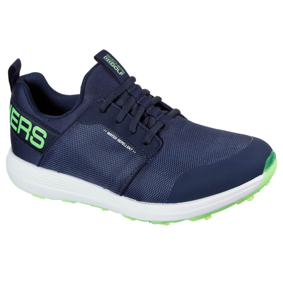 (UK 8.5, Navy/Lime) Skechers Mens 2021 Max-Sport Lightweight Breathable Spikeless Golf Shoes