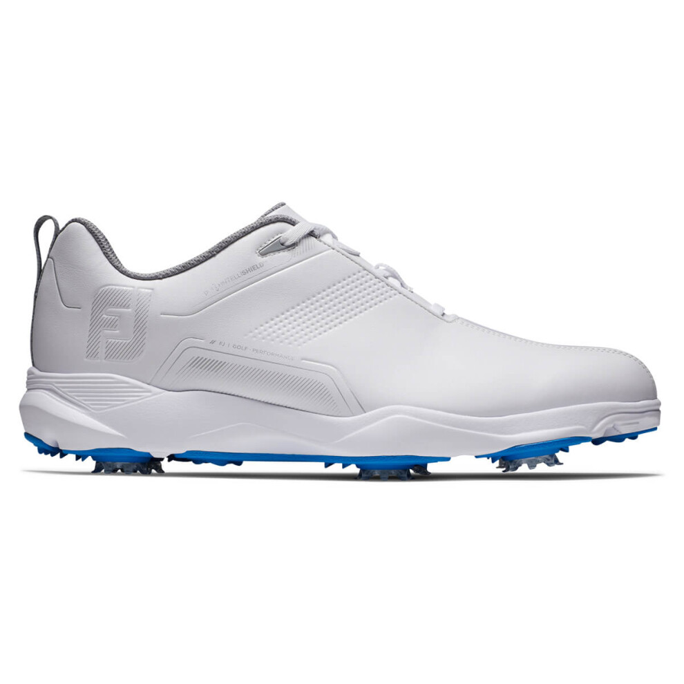 (UK 7.5, White) FootJoy Mens EComfort Waterproof Easy Clean Lightweight Comfort Golf Shoes