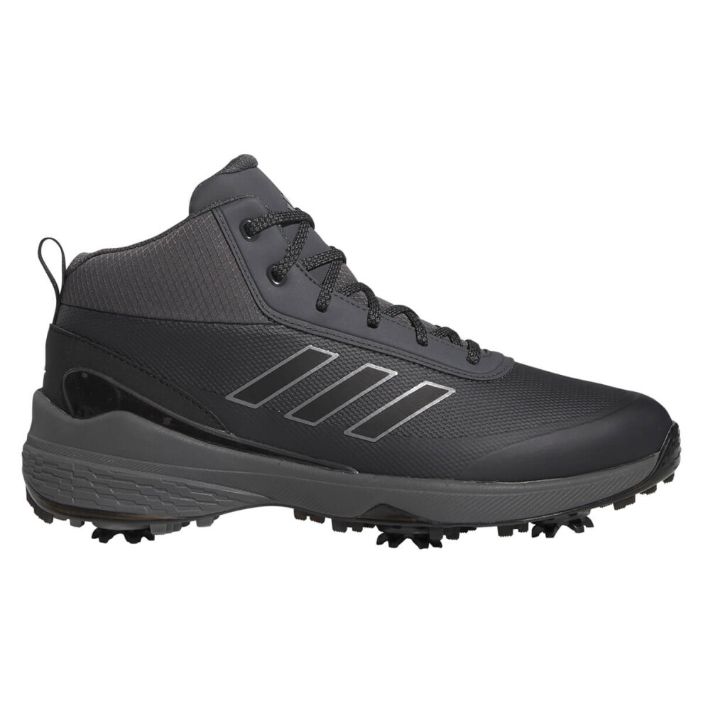 (UK 9.5, Grey/Iron/Black) adidas Golf Unisex ZG23 RAIN.RDY Lightstrike Waterproof Spiked Golf Shoes