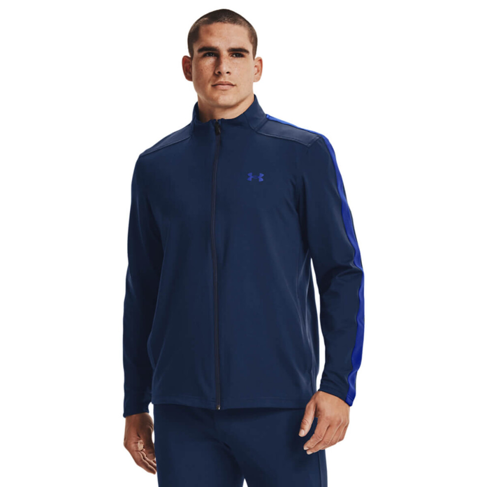 (S, Academy) Under Armour Mens 2021 Storm ColdGear Stretch Midlayer Full Zip Golf Sweater