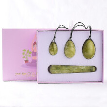 (Four plus box) Natural South Jade Yoni Egg Jade Egg Lady Kegel Fitness Apparatus Vaginal Muscle Tightening Ball Jade Massager Kegel Egg