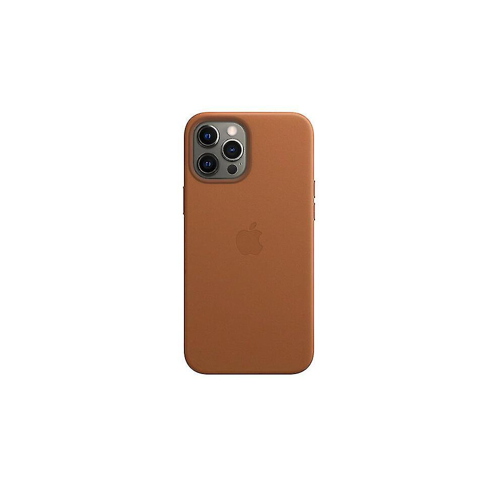 (Saddle ) Leather Phone Case For Iphone 12 Pro Max Leather Case With Magsafe Brown