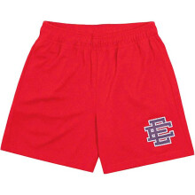 (red, M) Eric Emanuel Ee Basic Short New York City Skyline 2023 Summer Casual Shorts Fitness Sweatpants Gym Workout Mesh Sport Shorts Men
