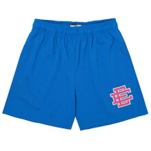 (Blue, L) Eric Emanuel Ee Basic Short New York City Skyline 2023 Summer Casual Shorts Fitness Sweatpants Gym Workout Mesh Sport Shorts Men