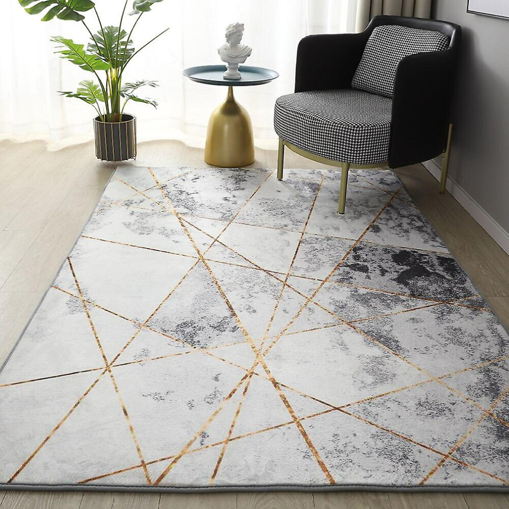 (SALE, 160x200cm) Geometric Printed Carpet Living Room Large Area Rugs Bedroom Carpet Modern Home Living Room Decoration Washable Floor Lounge Rug-image-OPC-PDWYPYX-NEW