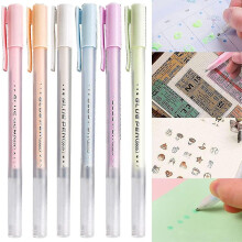6 Pcs Adhesive Glue Pens,scrapbook Quick Dry Glue Pen, Crafting Fabric Pen Liquid Glue Pen,colorful Quick Dry Glue Pen Set For Scrapbooking,papercraft