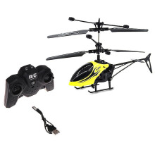 (Yellow) Rc Helicopter Mini Rc Drone With Gyro Crash Resistant Rc Toys For Boy Kids Gift