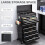 Homcom HOMCOM Rolling Tool Chest Lockable Roller Cabinet with with 14 Drawers Black 3