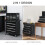 Homcom HOMCOM Rolling Tool Chest Lockable Roller Cabinet with with 14 Drawers Black 4