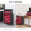 Homcom HOMCOM Rolling Tool Chest Lockable Roller Cabinet with with 14 Drawers Red 4