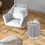 Costway Round Velvet Ottoman Footrest Tufting Vanity Stool Grey 8