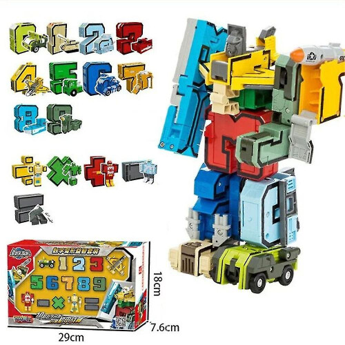 Creative Blocks Assembling Educational Blocks Action Figure Transformation Number Robot Deformation Robot Toy