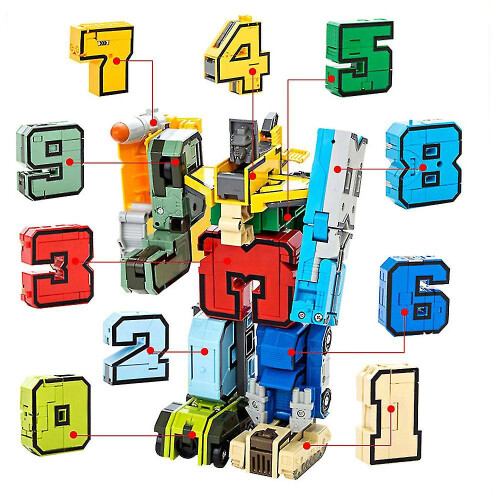 Creative Blocks Assembling Educational Blocks Action Figure Transformation Number Robot Deformation Robot Toy 1