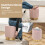 Costway Round Velvet Ottoman Footrest Tufting Vanity Stool Pink 4