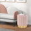 Costway Round Velvet Ottoman Footrest Tufting Vanity Stool Pink 9