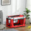 PawHut PawHut Foldable Pet Stroller w/ Detachable Carrier, Soft Padding - Red 2
