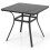 Costway Garden Bistro Dining Table Square Poolside Table W/ 4 Curved Legs 6