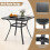 Costway Garden Bistro Dining Table Square Poolside Table W/ 4 Curved Legs 2
