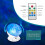 Ocean Wave Projector,  Led Night Light Lamp With 7 Lighting Modes Music Speaker 5