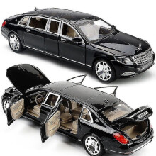(black) 1:24 Toy Car S650 Limousine Diecast Metal Model Car New Black Toy Car