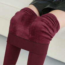 (Wine Red) Women's Warm Tights Winter Stockings For Pantyhose Plus Size Fleece Hot Thermal Thermo Wrap Black Lined Leggings Thick Cashmere