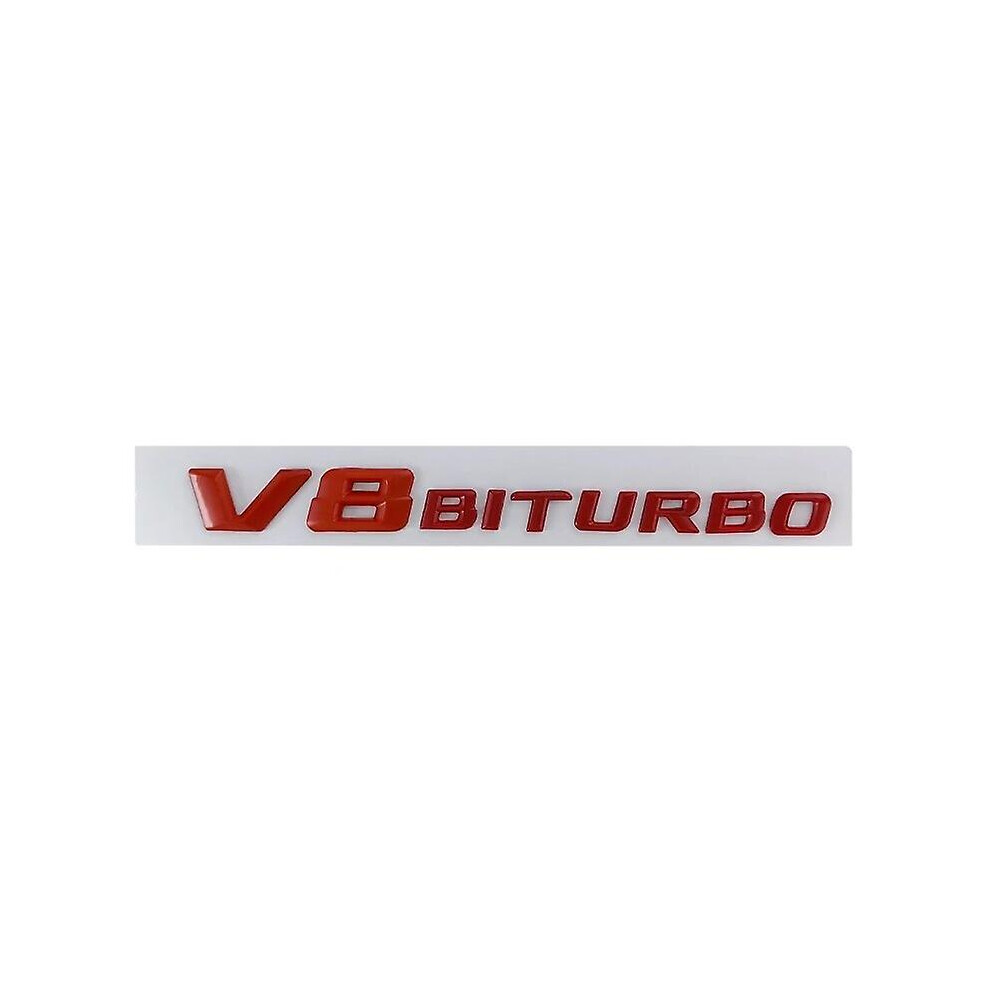 ( 14-16) 3D Abs V8 Biturbo Emblem Car Fender Badge Decal For Mercedes C63s W205 W212 C63 E63 Cls63 Amg V8 Biturbo Sticker Accessories Red 6262875308160