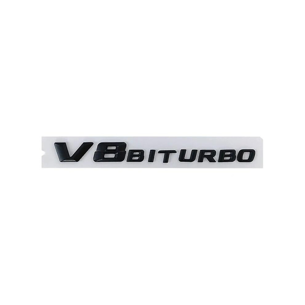 (Matt 14-16) 3D Abs V8 Biturbo Emblem Car Fender Badge Decal For Mercedes C63s W205 W212 C63 E63 Cls63 Amg V8 Biturbo Sticker Accessories Black 6262875308184