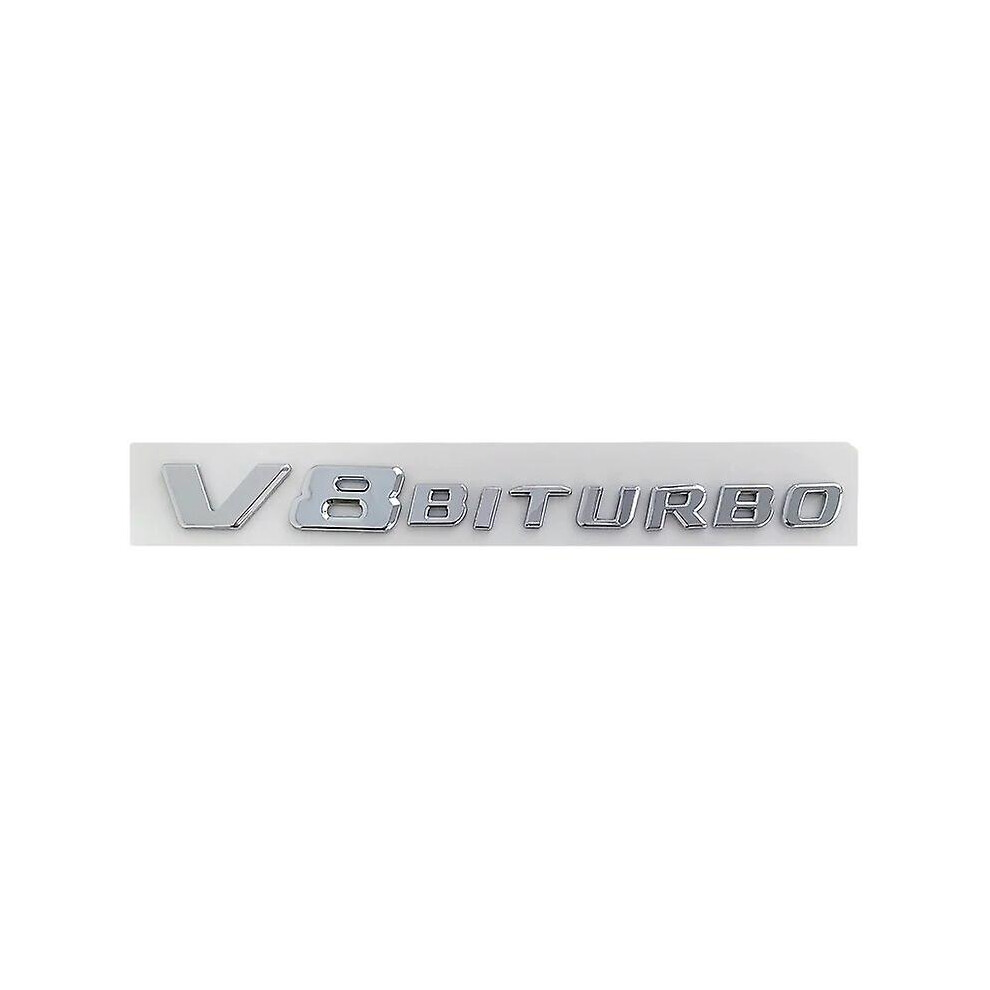 (Chrome 17-23) 3D Abs V8 Biturbo Emblem Car Fender Badge Decal For Mercedes C63s W205 W212 C63 E63 Cls63 Amg V8 Biturbo Sticker Accessories 6262875308207